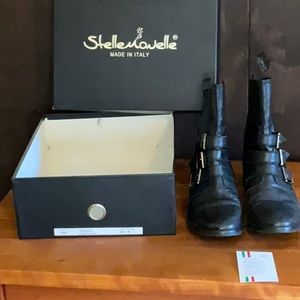 Stelle Monelle leather moto boots